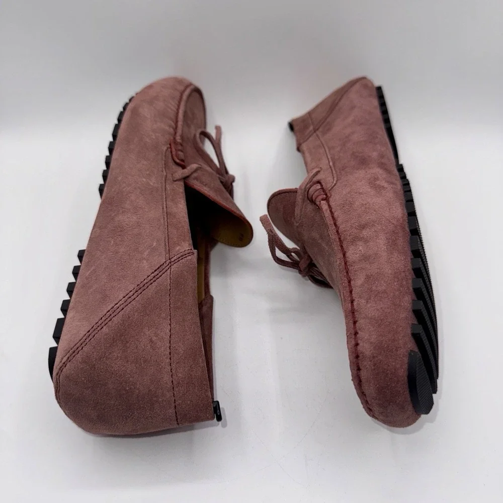 Hugo Boss Driver Mix Saddle Loafers‎ Men's Size 9.5 Open Pink Suede Dustbags